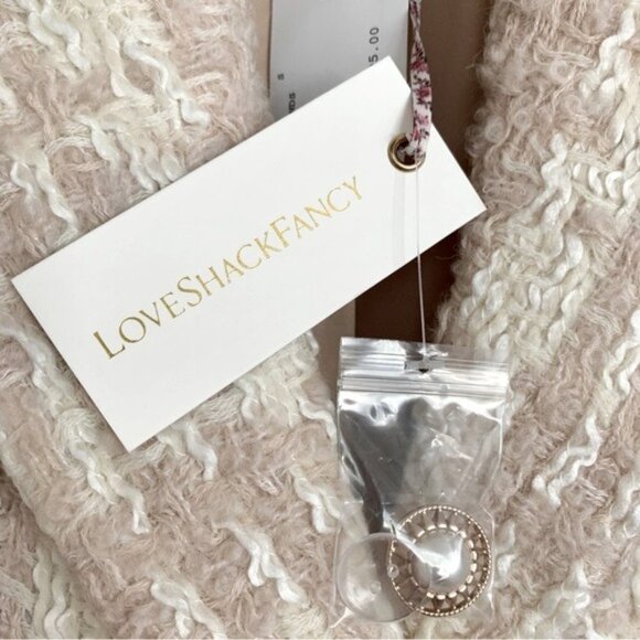 [🌟 PRICE FIRM] LoveShackFancy Puff-Shoulder Houndstooth Boucle Tweed Jacket - Picture 14 of 15